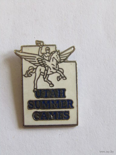 Значок. Знак. "Летние игры штата Юта". "США". "Юта". Спорт. м