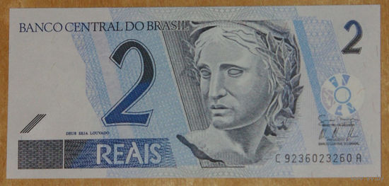 Бразилия 2 реала 2001 P-249g UNC