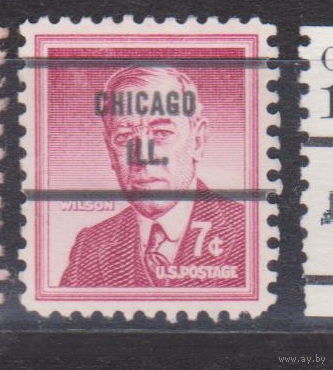 Известные люди Личности  США 1954 год Лот 7 С НАДПЕЧАТКОЙ ИЛИ ПРЕДВАРИТЕЛЬНЫМ ГАШЕНИЕМ