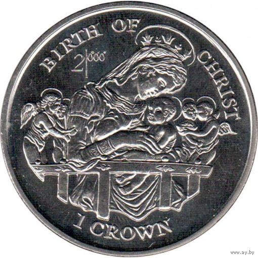 Остров Мэн 1 крона, 1997 Рождение Христа UNC