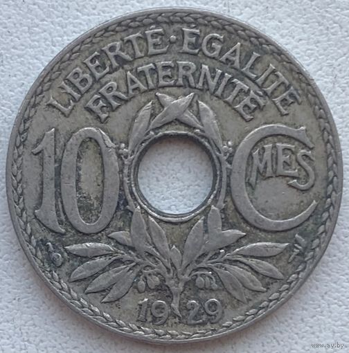 Франция 10 сантимов 1929 г.