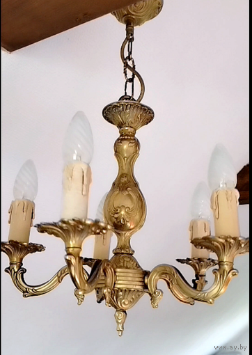 Люстра Франция, середина 20в. Бронза Клеймо.