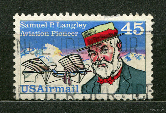 Авиация. Авиаконструктор Сэмуэл Лэнгли. США. 1988. Полная серия 1 марка