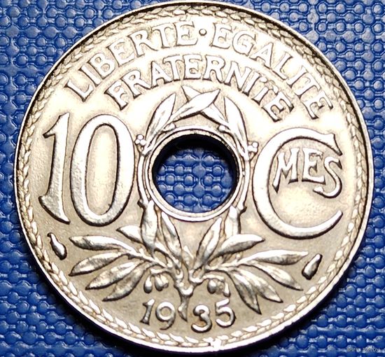 Франция 10 сантимов 1935 г.