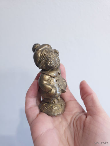 Лот С 1 РУБЛЯ! много лотов! Сувенирная фигурка Мишка "Паддингтон" (патина золото)