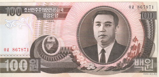 Северная Корея 100 вон 1992
