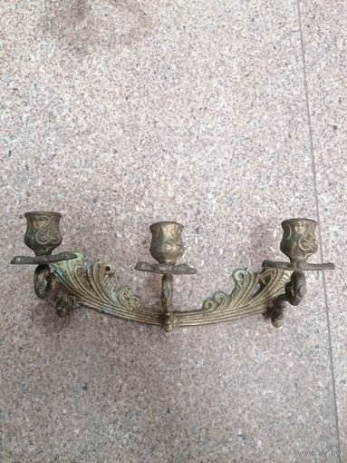 Бра на три свечи, подсвечник, старинный