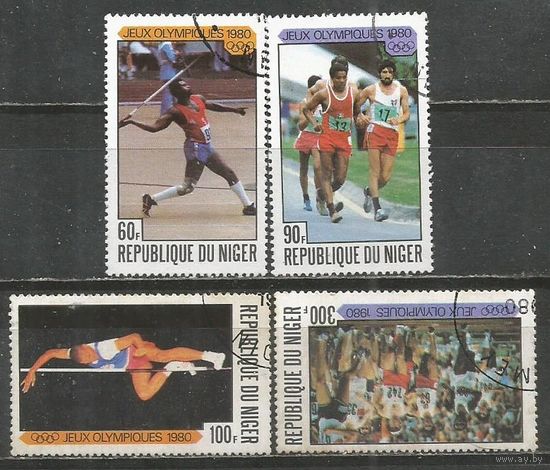 Нигер(Республика). Олимпиада Москва'80. 1980г. Mi#695-98. Серия.