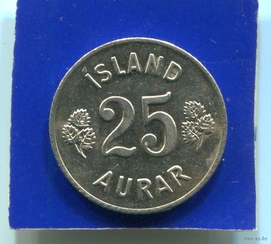 Исландия 25 эйре 1967 UNC