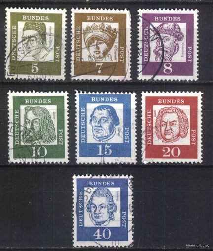 ГЕРМАНИЯ, ФРГ - 1961 [Mi. 347-355x]  Гашеная (DE04)