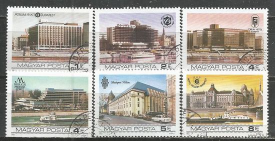 Венгрия. Отели Будапешта.1984г. Mi#3701-06. Серия.