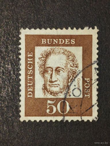 Германия 1961. Известные немцы. Иоганн Вольфганг фон Гете (1749-1832), поэт