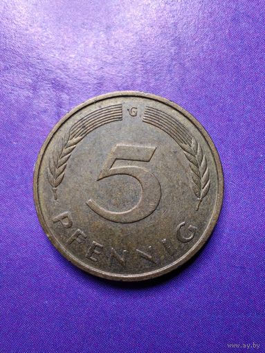 Германия ФРГ 5 пфеннигов 1989 G