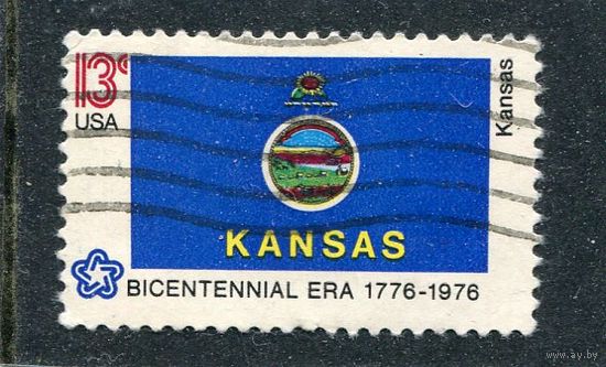США. Флаг штата Канзас