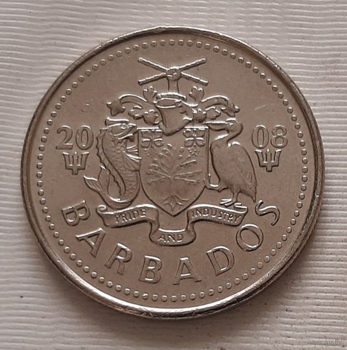 25 центов 2008 г. Барбадос