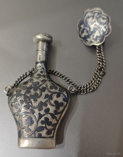 Антикварный флакон для духов. Российская империя. 25гр. Серебро. Состояние!