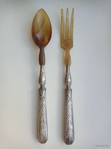 Набор для перемешивания салата Франция рукоять серебро с 1 рубля без МЦ!