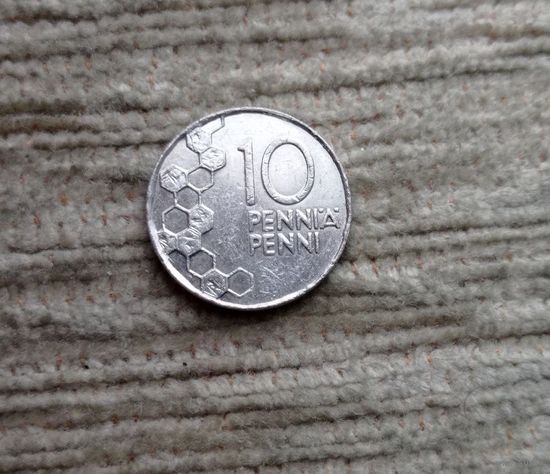 Werty71 Финляндия 10 пенни 2000 Соты Пчела