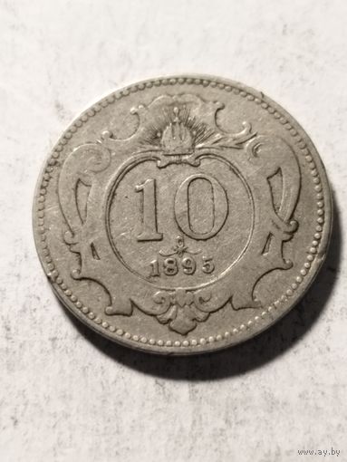 Австрия 10 геллер 1895