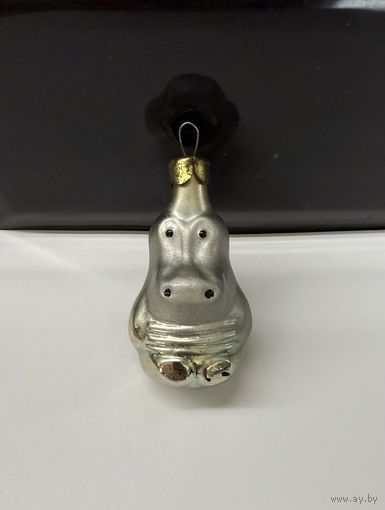 Елочная игрушка Бегемот СССР