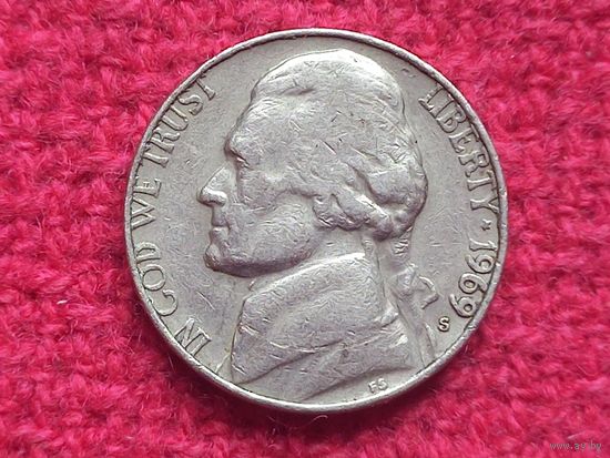 США 5 центов 1969 г. S