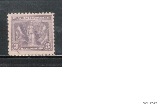США-1919, (Скотт.537),  * , 1-я мировая война, Богиня победы(одиночка)