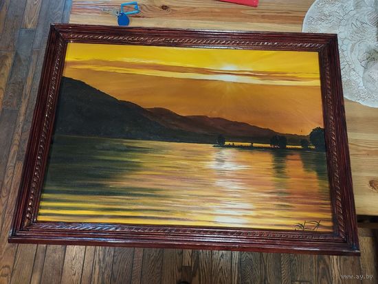 Картина маслом подписанная