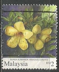 Малайзия. Садовые цветы. Алламанда. 2010г. St#1764.