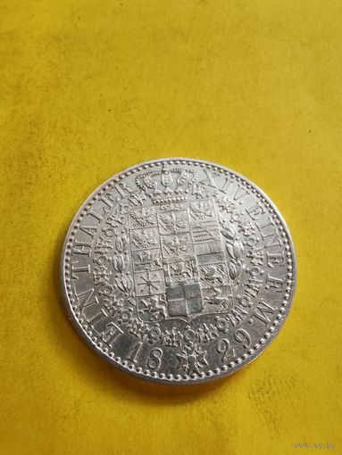 1 талер 1829 года. Супер сохран. СМОТРИТЕ ДР. МОИ ЛОТЫ.