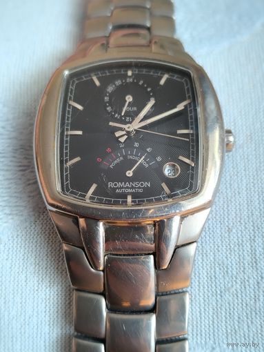 Редкие часы Romanson (автоподзавод, индикатор запаса хода).