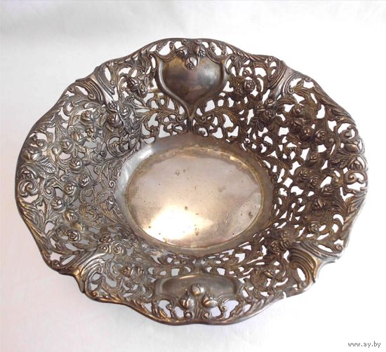 Фруктовница Конфетница 30 х 27 Серебрение 01