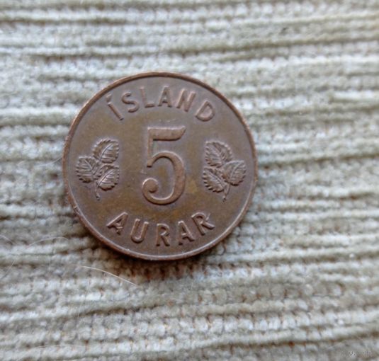 Werty71 Исландия 5 Эйре оре Эре 1946