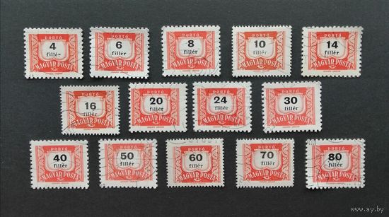 Венгрия 1958 - 1965 Доплатные марки. Числа. 14 марок