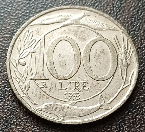 Италия 100 лир, 1993    Большая голова   ( 1-7-8 )