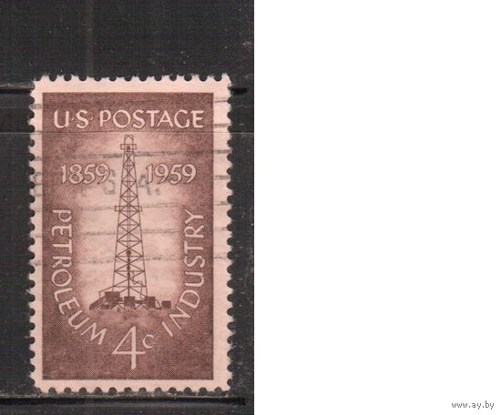 США-1959, (Мих.760) , гаш. , Нефтедобыча (одиночка)