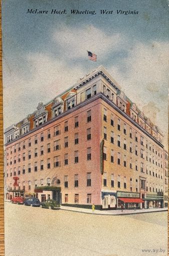 Винтажная открытка начала 1900-х, отель McLure, Wheeling WV США Америка чистая