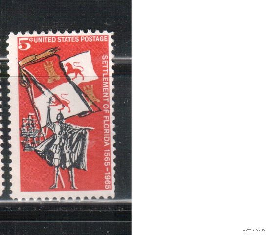 США-1965, (Мих.887),  **   , Флорида, Испания (одиночка)