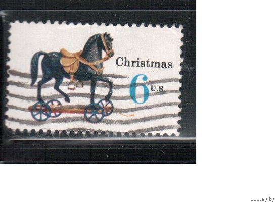 США-1970, (Мих.1018) , гаш. , Рождество, Игрушки,