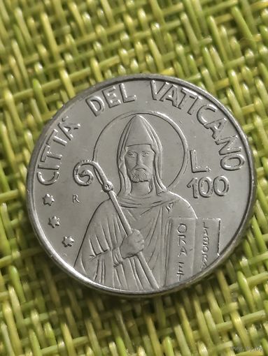 Ватикан 100 лир 1990 г