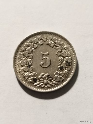 Швейцария 5 раппен 1948
