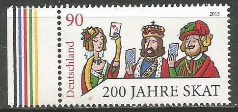 Германия. 200 лет немецкой карточной игры "Skat". 2014г. Mi#3030.