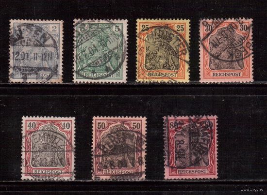 Германия(Рейх)-1900,(Мих.53-62)   гаш., Стандарт, 7 марок(1)