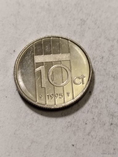 Нидерланды 10 центов 1995