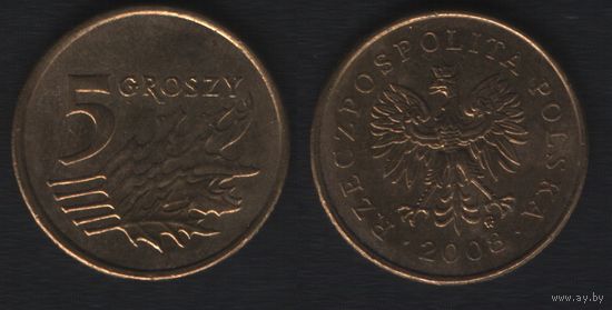 Польша y278 5 грош 2008 год (mw) (_alb2