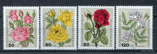 Берлин - 1982г. - Садовые розы - полная серия, MNH с дефектом клея, две марки с отпечатками [Mi 680-683] - 4 марки