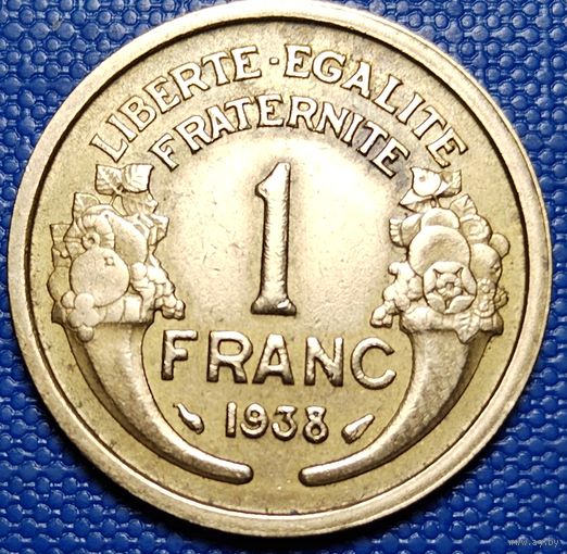 Франция 1 франк 1938 г.