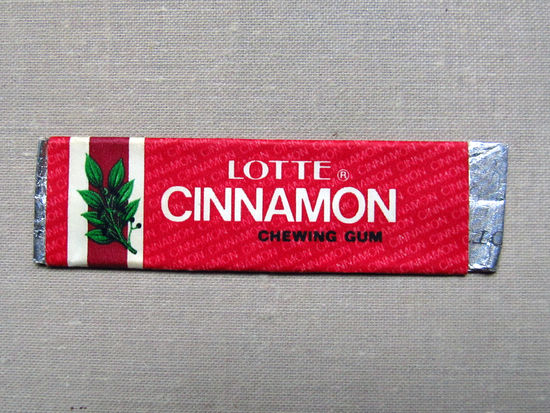 G5-346 Обертка фантик от жевачки жевательной резинки Lotte Cinnamon Япония