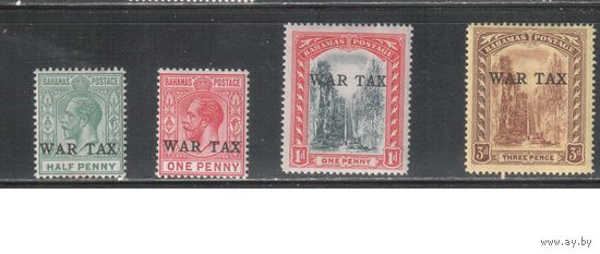 Багамы-1918,(Мих.52-55)  * , Британские колонии, Стандарт,Надп., Военный налог