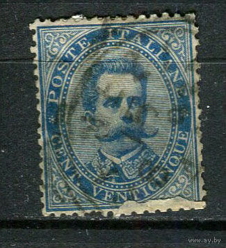 Королевство Италия - 1879 - Король Умберто I 25C - [Mi.40A] - 1 марка. Гашеная.  (Лот 58FP)-T25P25