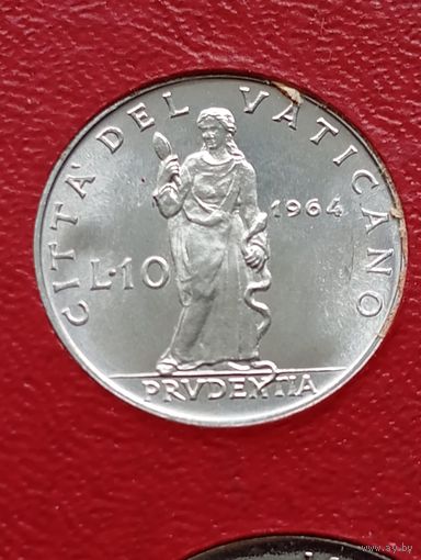 Ватикан. 10 лир 1964 г. папа PAVLVS VI